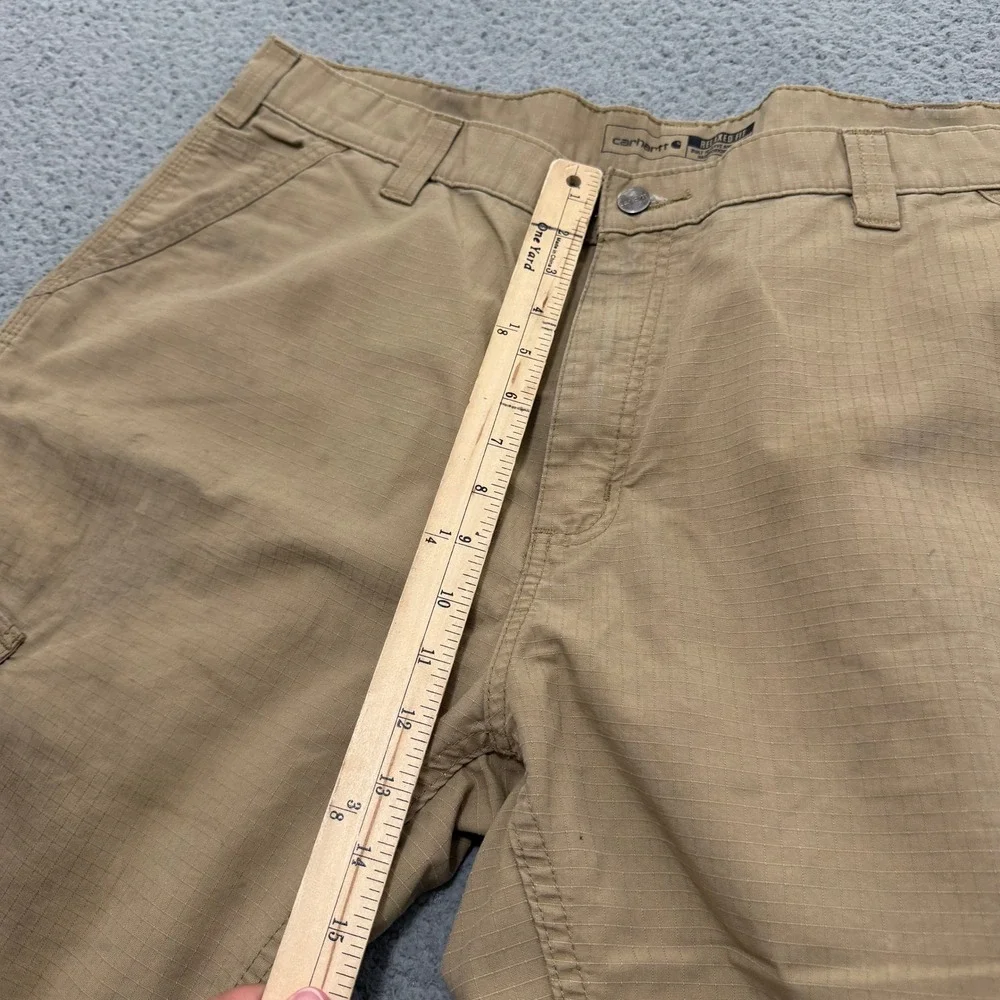 Carhartt Cargo Pants Mens Relaxed Fit Ripstop Tan Khaki 42x32 Workwear Utility